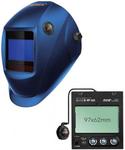 Сварочная маска с автоматическим светофильтром Tecmen ADF - 815S TM16 синяя (внешн. кнопка зачистки)